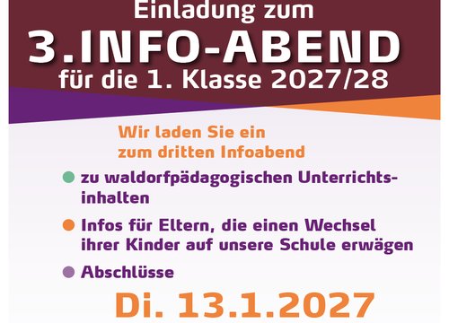 Plakat zum 3. Infoabend